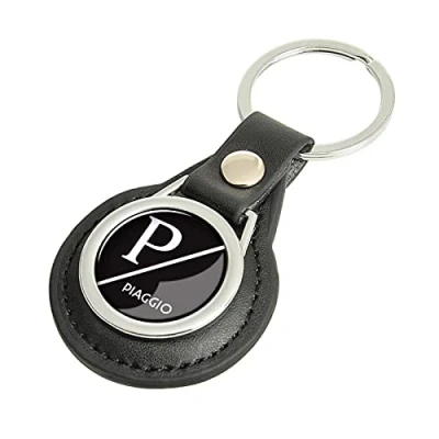 Afbeelding van JDDRCASE Sleutelhanger, vintage logo embleem sleutelhanger hoesje compatibel met Piaggio Vespa Primavera, Sprint, GTS, GTV 50, 150, 300, Unisex, patroon C, 43 mm