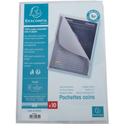 Afbeelding van Exacompta L map Cut flush, uit papier van 110 g/m², pak 50 stuks 10