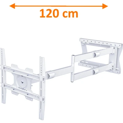 Afbeelding van XTRARM TiTon 120 cm,TV muurbeugel, roteren, 40kg, VESA max. 400x400mm wit