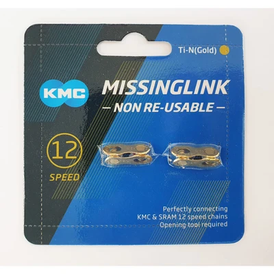 Afbeelding van KMC Kettingschakel 12 speed Ti N Gold niet herbruikbaar