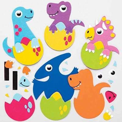 Afbeelding van Baker Ross AT727 Dinosaurus Ei Magneten (8 stuks) Knutselspullen en Knutselsets voor Kinderen