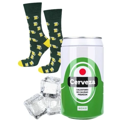 Afbeelding van soxo Kleurrijke herensokken, bier, 1 paar, 40 45, 45