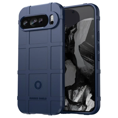 Afbeelding van Google Pixel 9 Pro XL Hoesje Siliconen en TPU (zacht) imoshion Softcase/Backcover Donkerblauw Telefoonhoesje Shockproof/Valbescherming