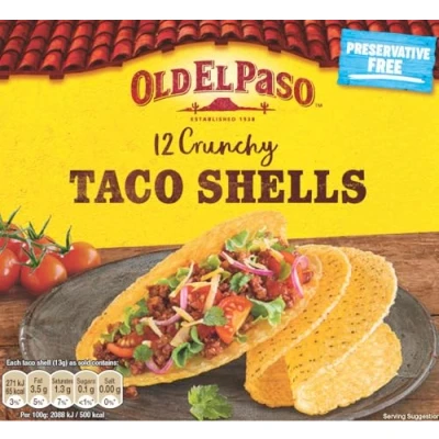 Afbeelding van Old El Paso 12 knapperige Taco schelpen, 156g