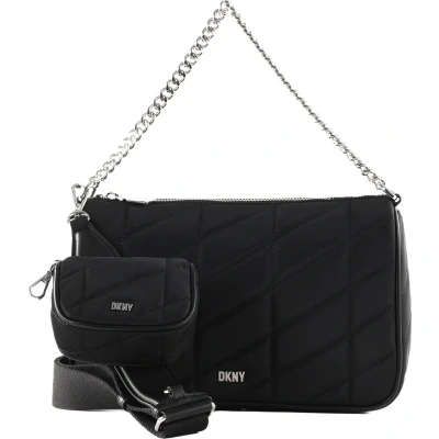 Afbeelding van DKNY Bodhi Crossbody Handtas black/silvercoloured, Dames, Maat: One Size, Black/silver coloured