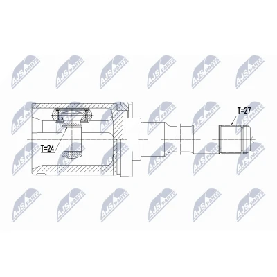 Afbeelding van NTY NPW BM 058 Homokineet Wielzijde, Vooras