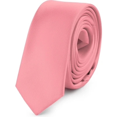 Afbeelding van Ladeheid Smal Stropdas Stropdassen voor heren Lengte: 150 cm, Breedte: 5 cm Poederroze LA SR SP