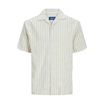Afbeelding van Jack &amp; Jones Jorcoba Stripe Resort Overhemd, Heren, Maat: XXL, Fields of rye