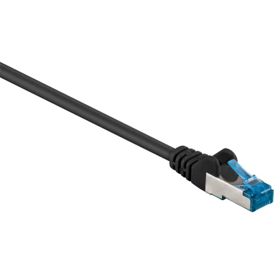 Afbeelding van S/FTP CAT6a 10 Gigabit netwerkkabel / zwart LSZH 3 meter