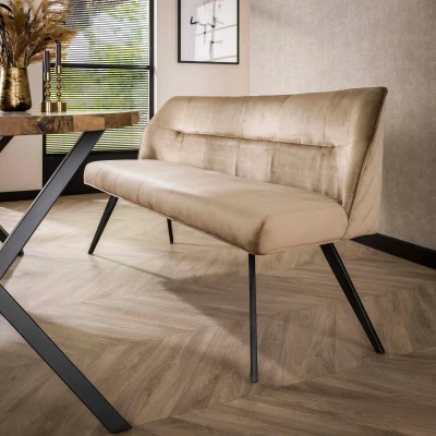 Afbeelding van Fraaai Diego eetkamerbank Velvet 188 cm champagne
