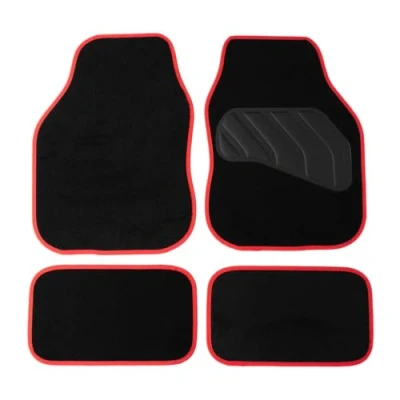 Afbeelding van Sakura SS5466 Auto Tapijt Matten, Rood, Pastel, Set van 4