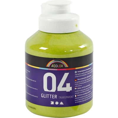 Afbeelding van Creativ Company Acrylverf Glitter voor Kinderen Lime Groen, 500ml