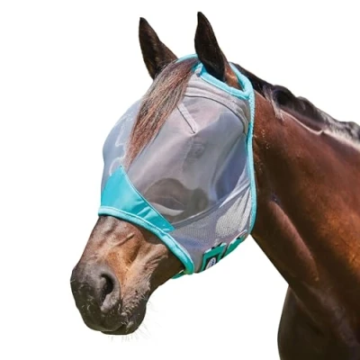 Afbeelding van Weatherbeeta Vliegenmasker Comfitec Deluxe Fine Mesh Grijs/Turquoiseverkocht door Agradi