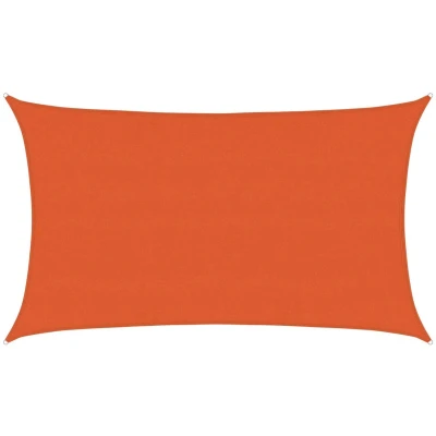 Afbeelding van Zonnezeil 160 g/m rechthoekig 5x8 m HDPE oranje