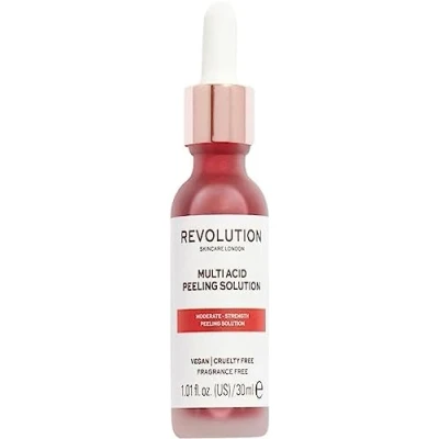 Afbeelding van Revolution Skincare Vloeibare gezichtspeeling bevat AHA en BHA, zuurvrij serum voor de gevoelige huid, peeling verheldert huidtint, veganistisch dierproefvrij, 30 ml