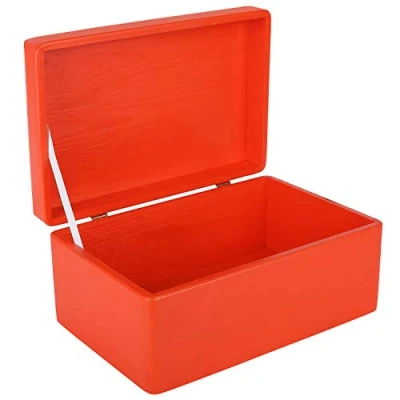 Afbeelding van Creative Deco Grote Houten Doos Opbergdoos Rood 30 x 20 14 cm met Deksel Documenten, Kostbaarheden, Speelgoed en Gereedschap