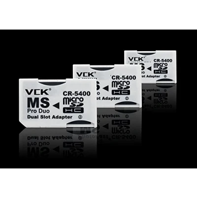 Afbeelding van 3 x Micro SD TF naar Memory Stick MS Pro Duo Voor PSP 1000/2000/3000 Card Dual 2 Slot Adapter Converter CR 5400 CR5400