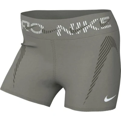 Afbeelding van Nike Performance Short Legging, Dames, Maat: Large, Light army/khaki/white