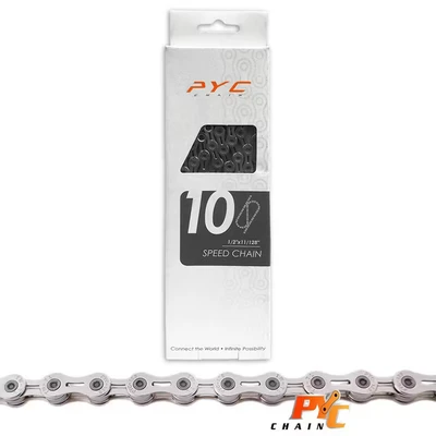 Afbeelding van P.Y.C. Premium PYC fietsketting Duurzaam, lichtgewicht, 10 speed, Shimano/Campagnolo/SRAM, 116 schakels