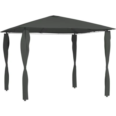 Afbeelding van Prieel met paalhoezen 160 g/m² 3x3x2,6 m antracietkleurig