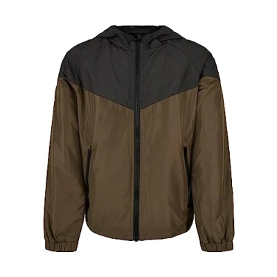 Afbeelding van Urban Classics Windrunner Softshelljas voor kinderen, Maat: 158/164, Black/darkolive