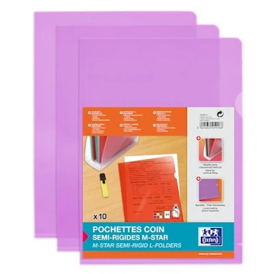 Afbeelding van Oxford 100206711 map Polyvinyl chloride (PVC) Paars A4