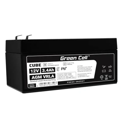 Afbeelding van Green Cell 12V 3.4Ah 3400mAh VRLA AGM accu