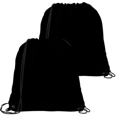 Afbeelding van VAPOKF 2 stuks tassen met trekkoord, PE gymtas, grote string zwemtrainertas, gepersonaliseerde tas trekkoord voor school, sportschool, sport, reizen, zwart, Meerkleurig, 21.2x17.3in/54x44cm