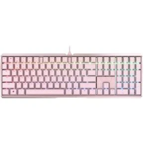 Afbeelding van CHERRY MX BOARD 3.0 S, mechanisch gaming toetsenbord met RGB verlichting, US internationale layout (QWERTY), bedraad, stevige aluminium behuizing, BLUE schakelaars, roze