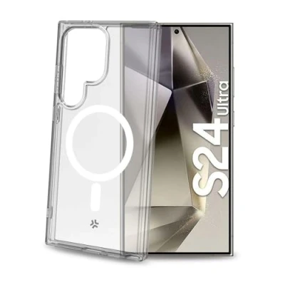 Afbeelding van Celly Telefoonhoes wit transparant Galaxy S24 Ultra
