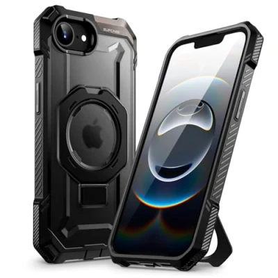 Afbeelding van Supcase Unicorn Beetle Defender MagSafe iPhone 16e Black (Apple 16e), Smartphonehoes, Zwart