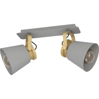 Afbeelding van EGLO Twicken Spot E27 37 cm Grijs/Goud Staal