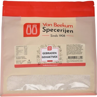 Afbeelding van Van Beekum Specerijen Gebraden Gehaktmix 1 kilo (hersluitbare stazak)