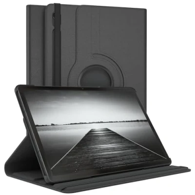 Afbeelding van EAZY case Tablethoes voor Samsung Galaxy Tab S9 Beschermhoes 11 inch Smart Cover Roteerbare hoes Tri fold Flip 360 draaibaar met standaardfunctie Hoesje Kunstleer Zwart