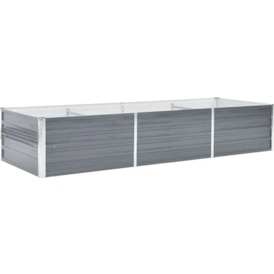 Afbeelding van Plantenbak verhoogd 240x80x45 cm gegalvaniseerd staal grijs