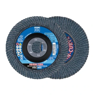 Afbeelding van PFERD 69398196 PFR 125 L Z 40 SGP CURVE STEELOX Lamellenschijf Diameter mm 2 stuk(s)