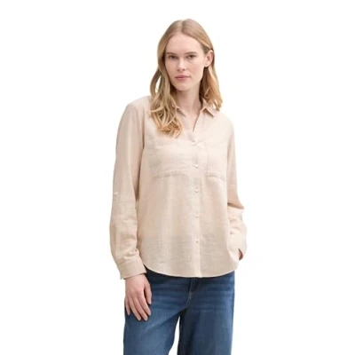 Afbeelding van TOM TAILOR Damesblouse, 21650, Summer Beige, 36