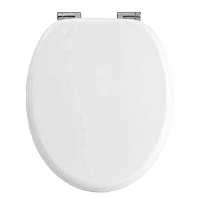 Afbeelding van WOLTU Toiletbril WC deksel Toiletdeksel in MDF met softclose scharnier,Toiletzitting bril antibacterieel,WS2878
