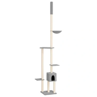 Afbeelding van VidaXL Kattenmeubel vloer tot plafond 258,5 284,5 cm lichtgrijs