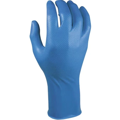 Afbeelding van Grippaz 306BL nitril handschoen blauw extra lang 50 stuks