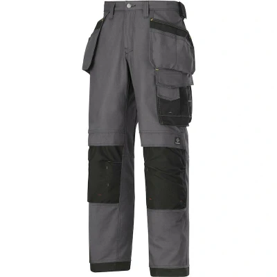Afbeelding van Snickers Canvas+ Werkbroek met Holsterzakken grijs/zwart Maat 48