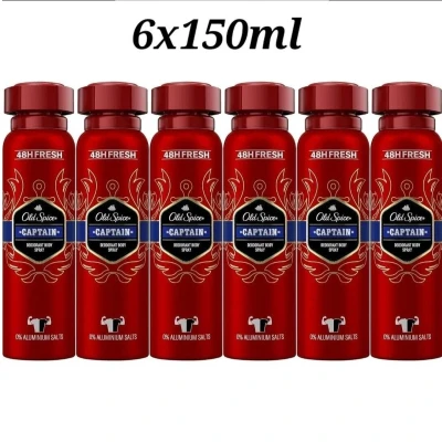 Afbeelding van 6x Old Spice Deodorant Spray Captain 150ml