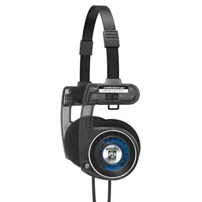 Afbeelding van Koss Porta Pro Utility On Ear hoofdtelefoon, afneembaar verwisselbaar snoersysteem, inklapbaar ontwerp, Stealth Grey
