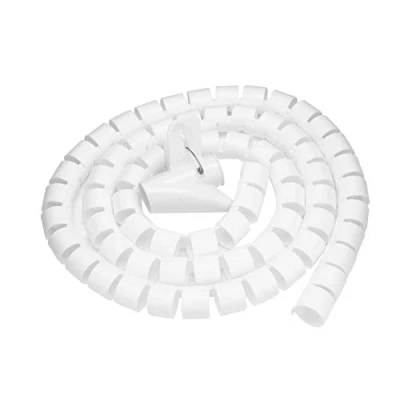 Afbeelding van kabel opgeruimd 1,5 m/3 m lengte spiraal wrap draad spiraalkabel buis 16/22/28mm wit zwart zilver management oplossing (wit ¡Á28mm)