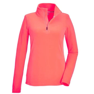 Afbeelding van Killtec Dames fleeceshirt met opstaande kraag en ritssluiting KSW 101 WMN FLC SHRT, neon koraal, 46, 40880 000