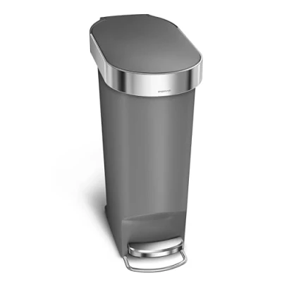 Afbeelding van Prullenbak simplehuman Slim Grijs 40L