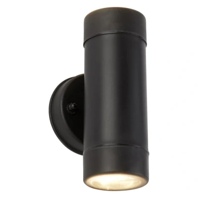 Afbeelding van Searchlight Kunststof wandspot Coastal Up Down 2 lichts zwart 7592 2BK