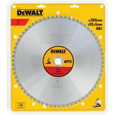 Afbeelding van DeWalt Accessoires Cirkelzaagblad Staal Stationair 355x25.4x66T 1.95/2.31 TCG +1.5 DT1926 QZ