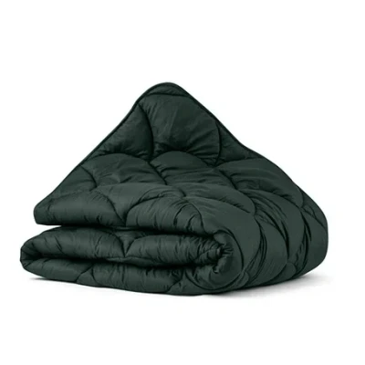 Afbeelding van Lazy Dekbed &amp; Dekbedovertrek In 1 Uni Donkergroen Effen 240x200 Cm Warmteklasse 3 Lente Herfst Sleeptime Discounter.nl