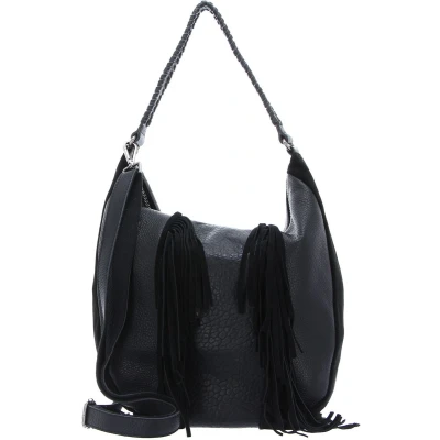Afbeelding van FREDsBRUDER Leren Schoudertas Frizzle Collection Hobo Black Zwart